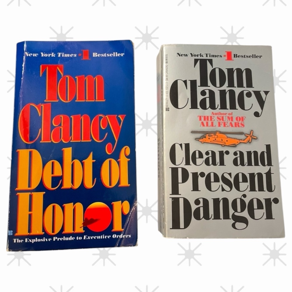 Tom Clancy Paperback Book Set